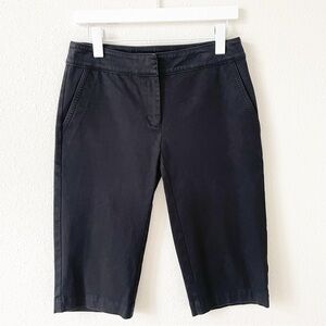 Eileen Fisher Organic Cotton Stretch Cropped Pant Black Size XS Minimalist